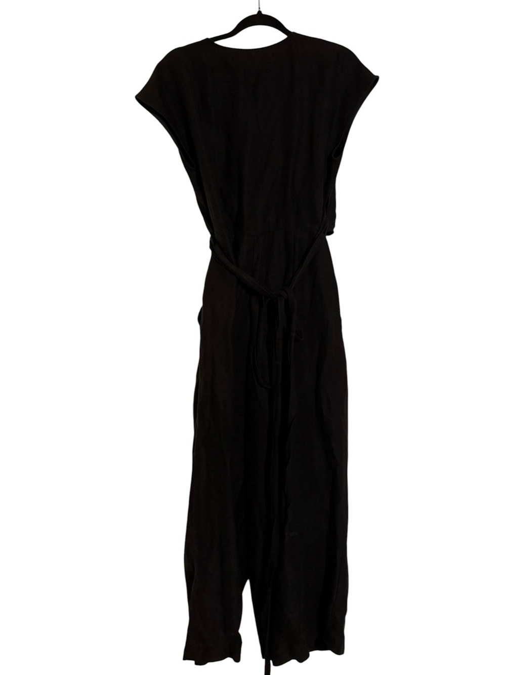Wilfred Brax Jumpsuit Black Linen Blend Size 8 Aritzia - Picture 3 of 5